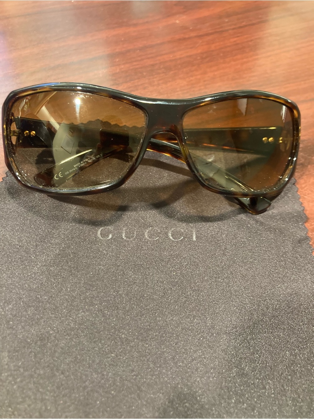 Gucci GG 2574/S V9MBA Square Havana Brown Sunglasses 62-12-125 -Made in Italy.